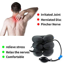 Load image into Gallery viewer, Cervical Neck Traction Device, Inflatable Cervical Traction Collar Brace Ideal for Neck Support Instant Relief for Chiropractic Chronic Neck Pain, Spine Alignment, Adjustable Pillow Size