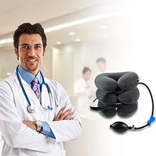 Load image into Gallery viewer, Cervical Neck Traction Device, Inflatable Cervical Traction Collar Brace Ideal for Neck Support Instant Relief for Chiropractic Chronic Neck Pain, Spine Alignment, Adjustable Pillow Size