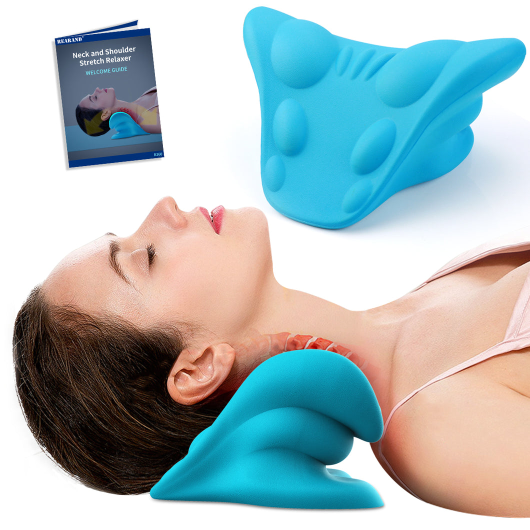REARAND Neck Stretcher,Neck and Shoulder Relaxer ,Neck Cloud for TMJ Pain Relief and Cervical Spine Alignment ,Neck Pain Relief Chiropractic Pillow,Posture Corrector , Neck support