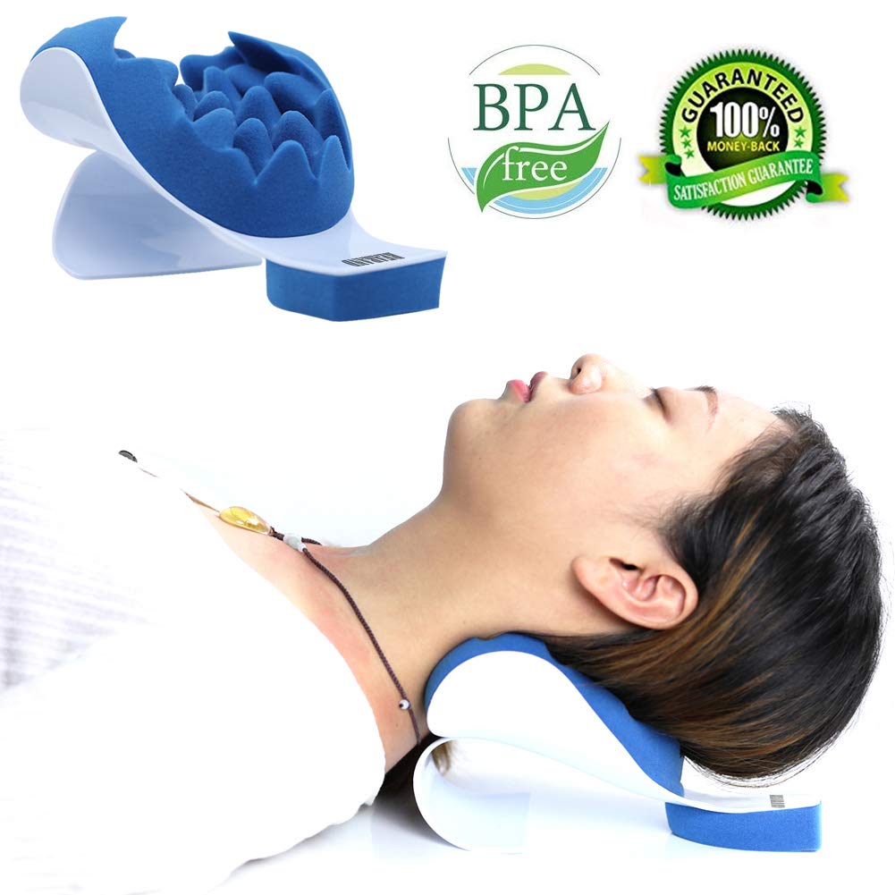 REARAND Neck and Shoulder Relaxer Neck Pain Relief and Support Shoulder Relaxer Massage Traction Pillow Chiropractic Pillow for Pain Relief Management and Cervical Spine Alignment